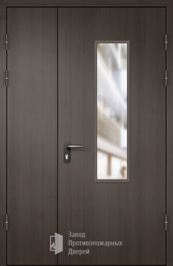 Фото двери «МДФ полуторная со стеклом №24» в Пущино