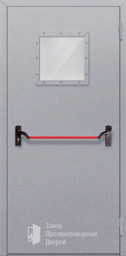 Фото двери «Однопольная со стеклопакетом (антипаника)» в Пущино