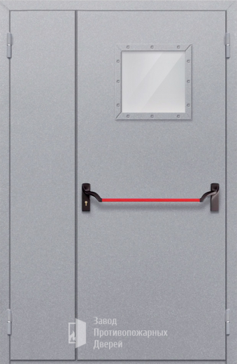 Фото двери «Полуторная со стеклопакетом (антипаника)» в Пущино