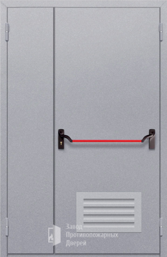 Фото двери «Полуторная с решеткой (антипаника)» в Пущино