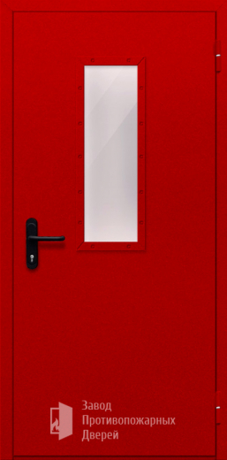 Фото двери «Однопольная со стеклом (красная)» в Пущино