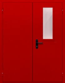 Фото двери «Двупольная со стеклом (красная)» в Пущино