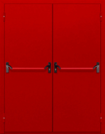 Фото двери «Двупольная глухая с антипаникой (красная)» в Пущино
