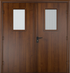 Фото двери «Двупольная МДФ со стеклом EI-30» в Пущино