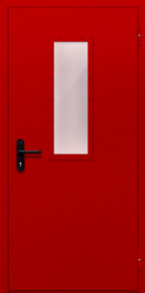 Фото двери «Однопольная со стеклом (красная)» в Пущино