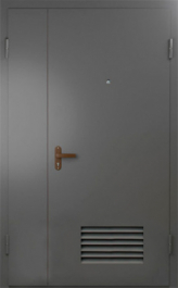 Фото двери «Техническая дверь №7 полуторная с вентиляционной решеткой» в Пущино
