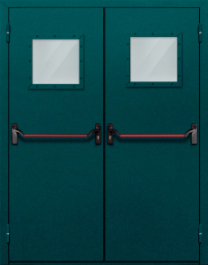 Фото двери «Двупольная со стеклом и антипаникой №56» в Пущино
