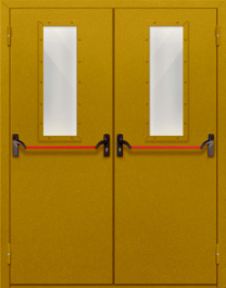 Фото двери «Двупольная со стеклом и антипаникой №65» в Пущино